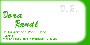 dora randl business card